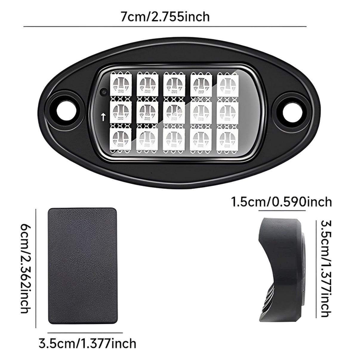 4 Pods RGB LED Rock Lights Kit with APP & Music Sync, Multicolor Underglow Neon Lights for Trucks, ATV, UTV, SUV, Off-Road, 12V