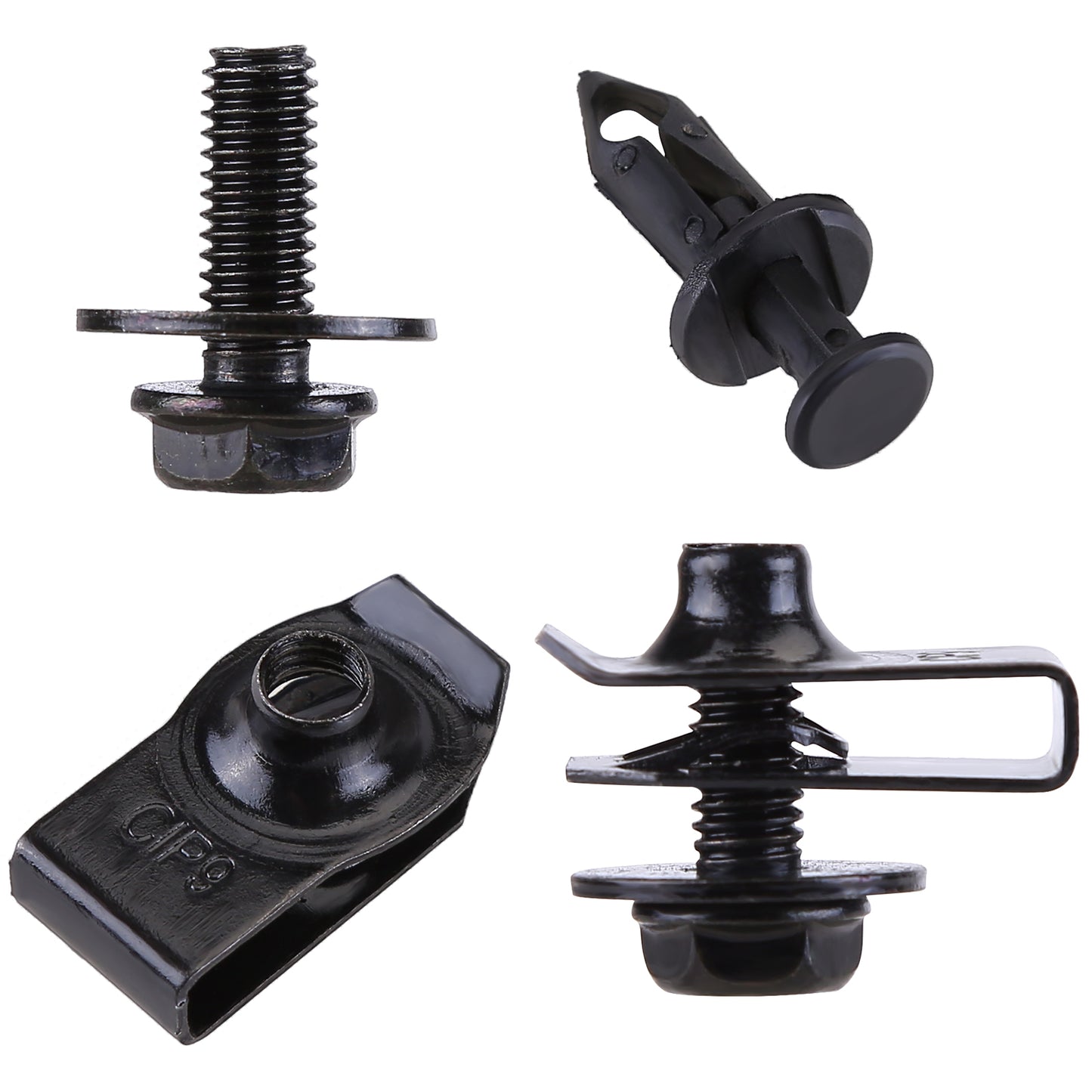 CarpartsX 35 Stück Motor-Unterboden-Spritzschutz-Halteklammern für Nissan Infiniti Kotflügel, Stoßstange, Kotflügelverkleidung, Befestigungs-Drucknietenklammern