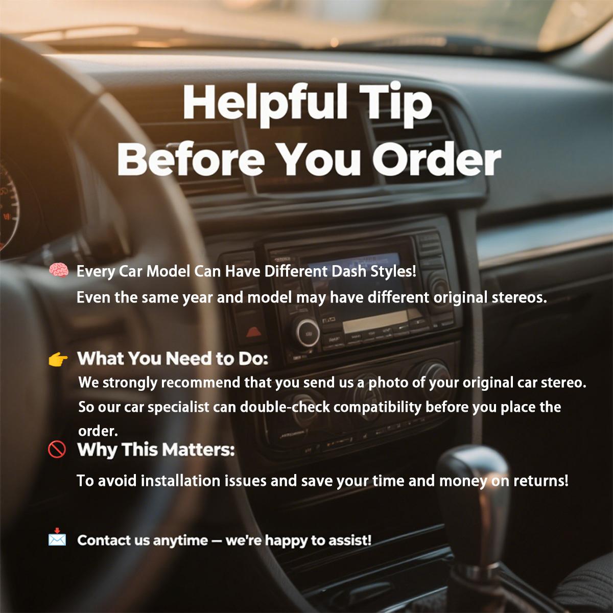 CarpartsX Android 13 Car Stereo for 2007-2011 Toyota Camry – 9" Touchscreen, Wireless CarPlay & Android Auto, WiFi, GPS, SWC, 2+32GB, Bluetooth, Backup Camera