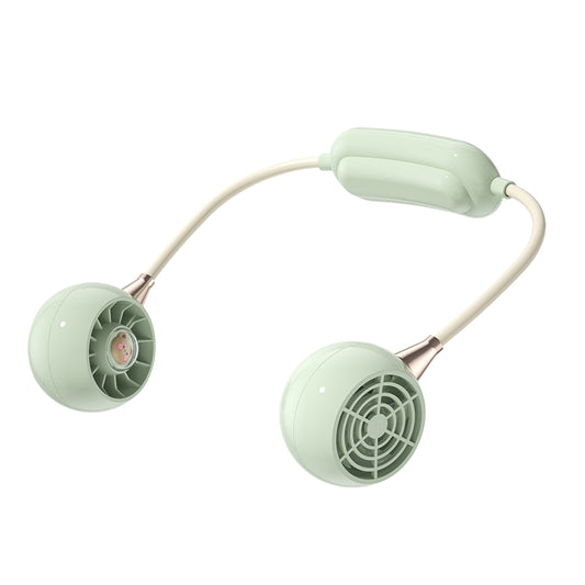 Portable Neck Fan with 3 Speeds, USB Rechargeable Hanging Neckband Fan, Quiet Mini Cooling Fan for Outdoor Travel, Students & Summer Use – Beige
