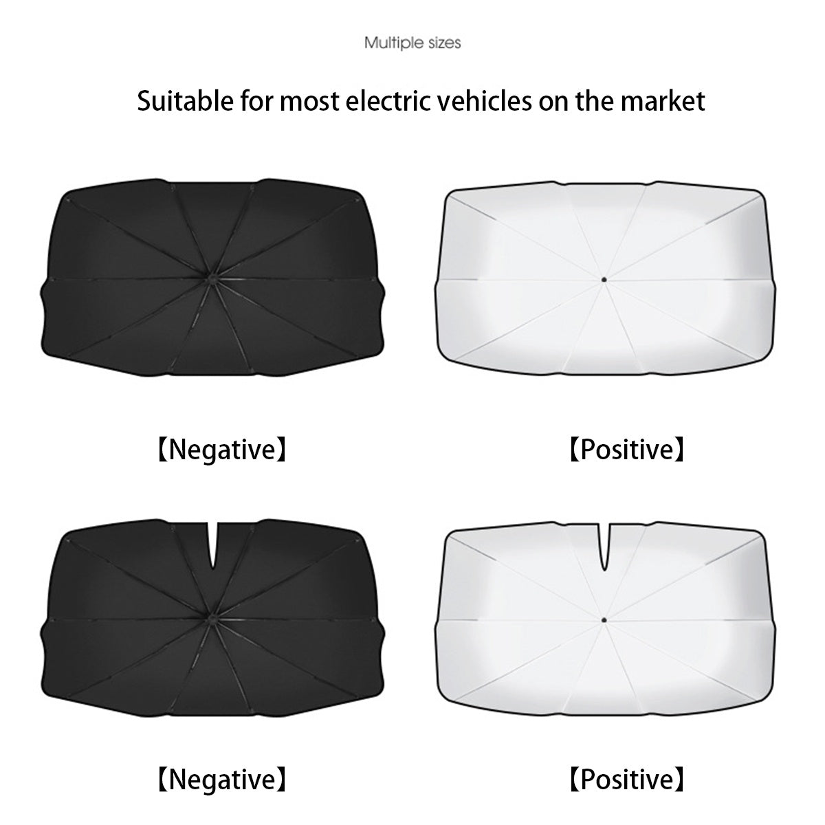 CarpartsX Foldable Anti-UV Windshield Sunshade, Heat Protective Car Umbrella for Front Window, Multipurpose for Sedan & SUVs, Automotive Exterior Accessories for Men & Women, Vehicle Car Stuff Magnetic Double Layer Car Window Shades