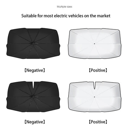 CarpartsX Foldable Anti-UV Windshield Sunshade, Heat Protective Car Umbrella for Front Window, Multipurpose for Sedan & SUVs, Automotive Exterior Accessories for Men & Women, Vehicle Car Stuff Magnetic Double Layer Car Window Shades