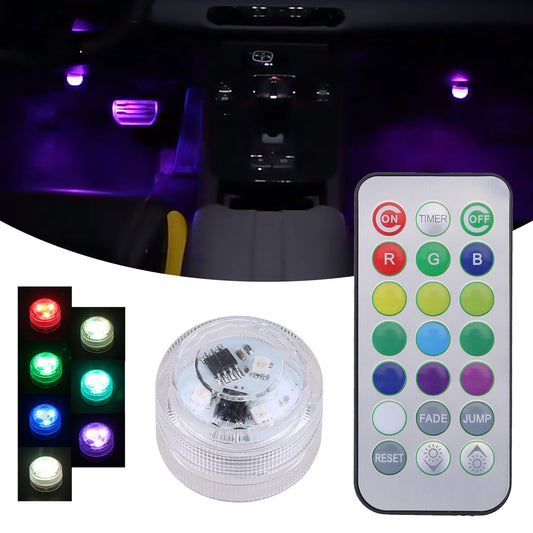 CarpartsX Car LED Colorful Lights Wireless Waterproof Ambient Lights for Car Home Party Bar Fish Tank Pool Decorative Lights