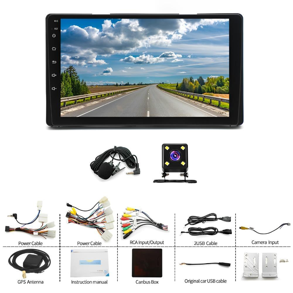 9" Android 13 Car Stereo for Toyota Sienna 2015-2018 – 2GB+32GB, Apple CarPlay & Android Auto, GPS, Bluetooth, WiFi, SWC, 4-LED Backup Camera