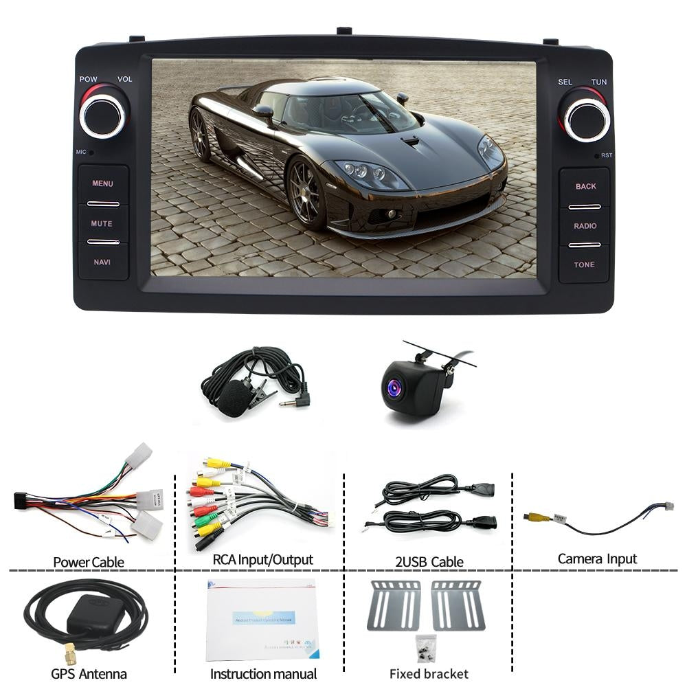 7" Android 13 Car Stereo for Toyota Corolla 2000-2006 – 4GB+64GB, Wireless CarPlay & Android Auto, GPS, Bluetooth, WiFi, FM, AHD Camera