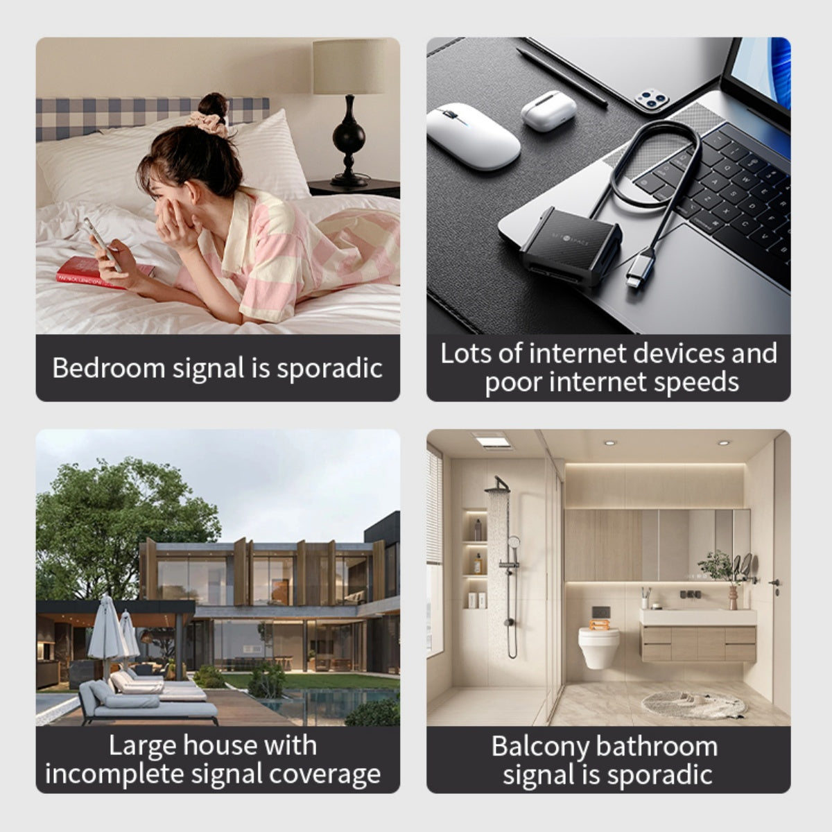 WiFi Extender Repeater, Dual-Band 2.4/5GHz Signal Booster up to 5000 sq.ft & 50 Devices with Ethernet Port, Perfect for Home & Office