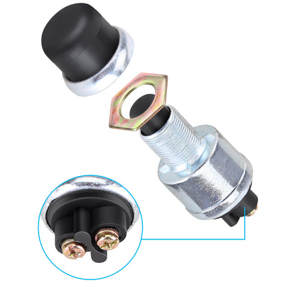 CarpartsX JK260 50A 12V Waterproof One-Touch Push Start Button Switch for Car, Boat, and Truck