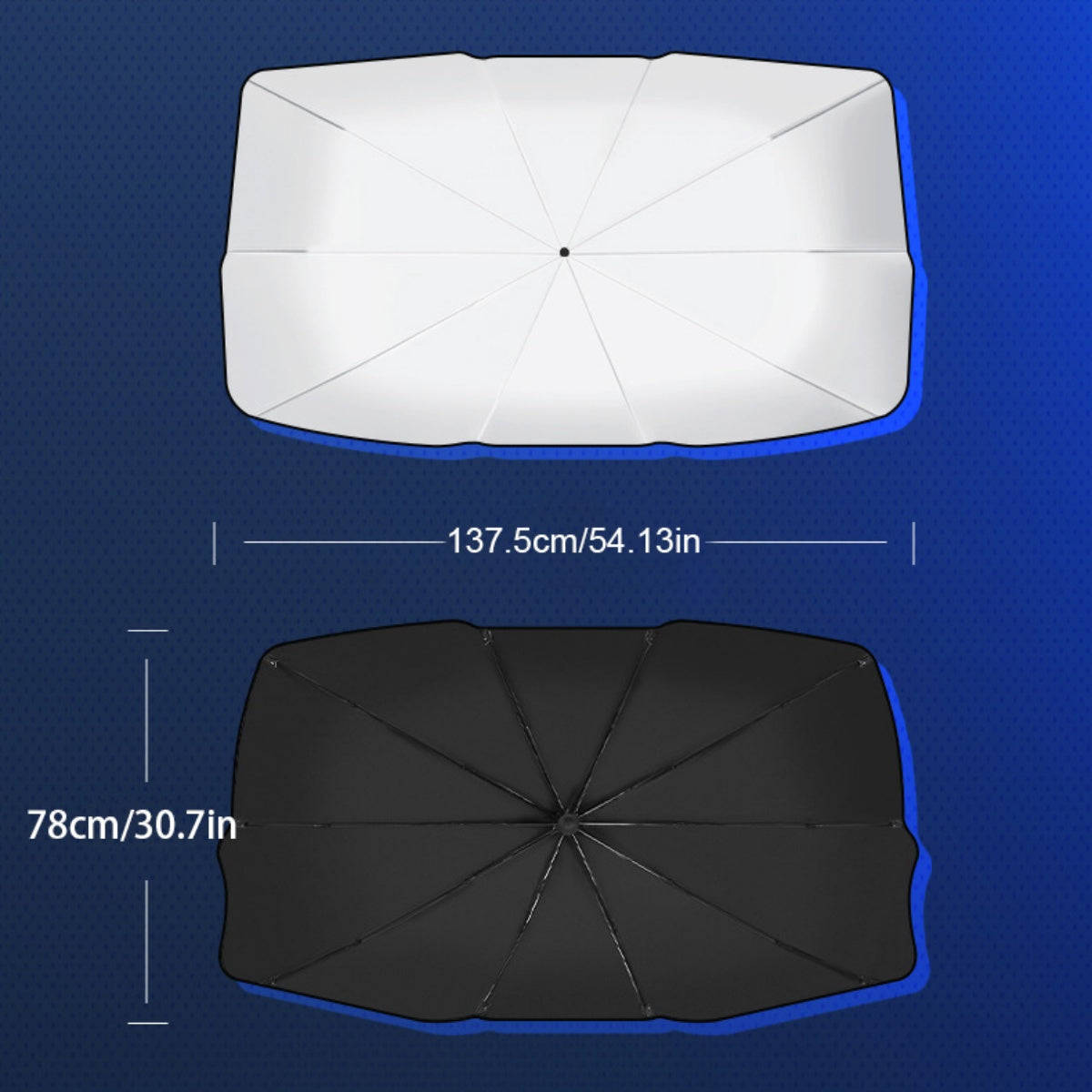 CarpartsX Foldable Anti-UV Windshield Sunshade, Heat Protective Car Umbrella for Front Window, Multipurpose for Sedan & SUVs, Automotive Exterior Accessories for Men & Women, Vehicle Car Stuff Magnetic Double Layer Car Window Shades