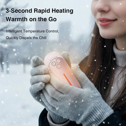 Rechargeable Hand Warmers 2 Pack – Electric Pocket Warmers with Flashlight, 5 Heat Levels, Gift for Women & Men, Camping & Skiing