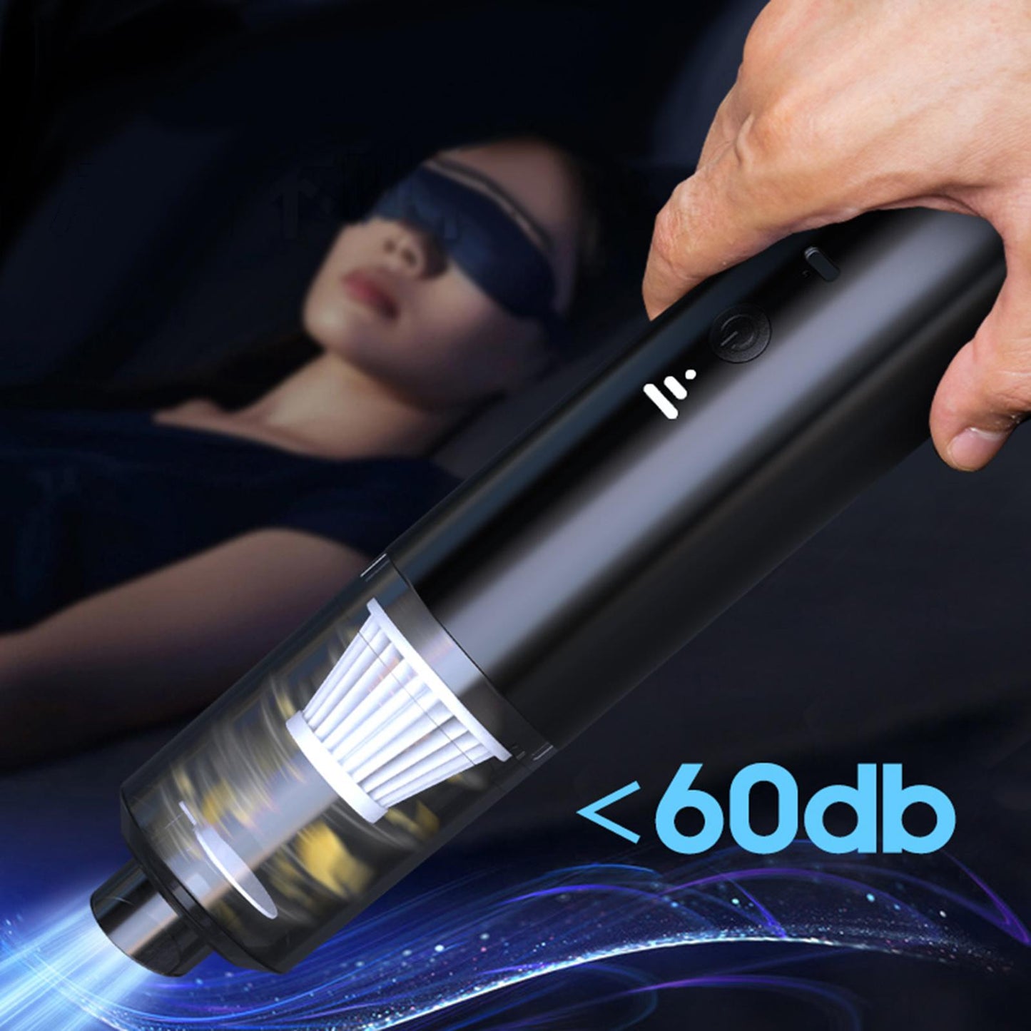 CarpartsX Power Brand 4000Pa Cordless Vacuum Cleaner Wet Dry Inflator for Car & Home No Warranty Included High-Power Handheld Car Vacuum Cleaner