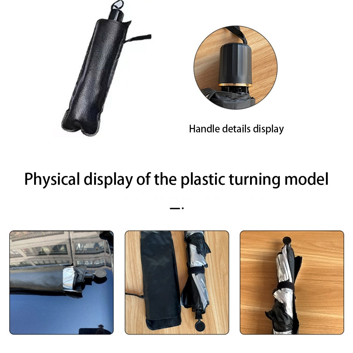 CarpartsX Foldable Anti-UV Windshield Sunshade, Heat Protective Car Umbrella for Front Window, Multipurpose for Sedan & SUVs, Automotive Exterior Accessories for Men & Women, Vehicle Car Stuff Magnetic Double Layer Car Window Shades