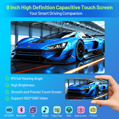 CarpartsX 9inch Car Stereo Radio Car-play GPS Wifi Compatible forWrangler JK 4-door 2007-2012 Android 13