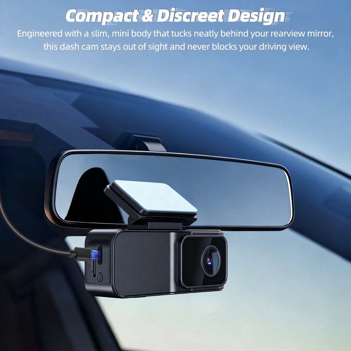 Dash Cam 1080P Car Camera, Front Dash Camera for Cars, Mini Dashcams for Cars with  Night Vision, Recording with 32GB, G-Sensor & 24H Parking Mode