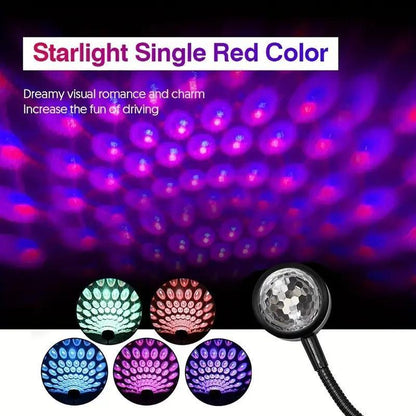Car Roof Star Projector Light – USB Cosmic Nightlight Ambient Ceiling Lamp for Romantic Interior Atmosphere