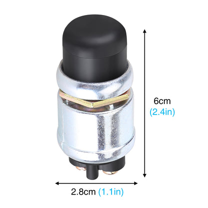 CarpartsX JK260 50A 12V Waterproof One-Touch Push Start Button Switch for Car, Boat, and Truck