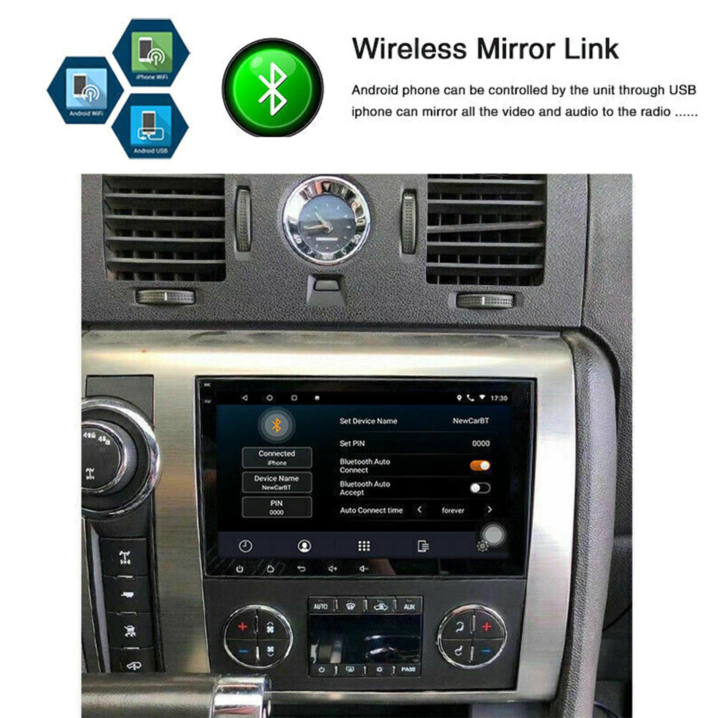 CarpartsX 8 inch Car Stereo Radio for Chevrolet GMC Sierra Yukon Chevrolet Buick Chevy Silverado, 2GB+32GB, Rimoody Android 13 CarPlay Android Auto Touch Screen GPS WiFi SWC Bluetooth FM/RDS HiFi+ AHD Backup Camera