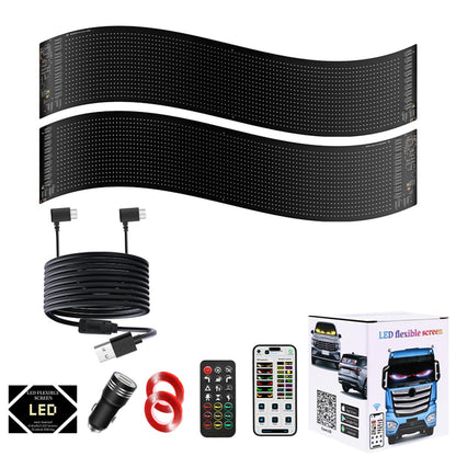 CarpartsX LED Car Sign with APP Control, DIY Text & Animation Display, USB Rechargeable Flexible Scrolling Screen for Carrs, Trucks & Storefront Windows