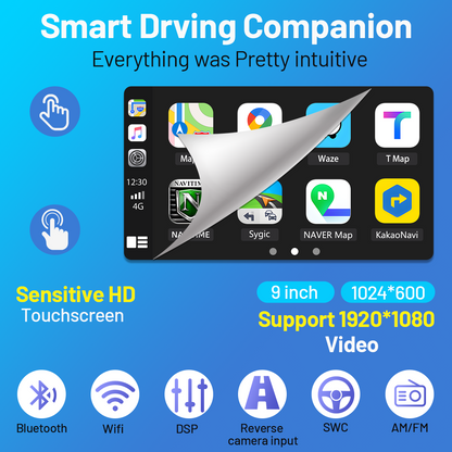 CarpartsX 9inch Car Stereo Radio Car-play GPS Wifi Compatible forWrangler JK 4-door 2007-2012 Android 13