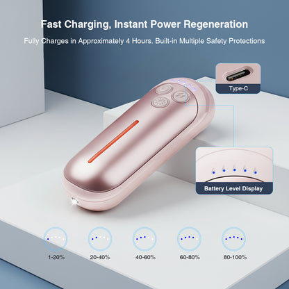 Rechargeable Hand Warmers 2 Pack – Electric Pocket Warmers with Flashlight, 5 Heat Levels, Gift for Women & Men, Camping & Skiing