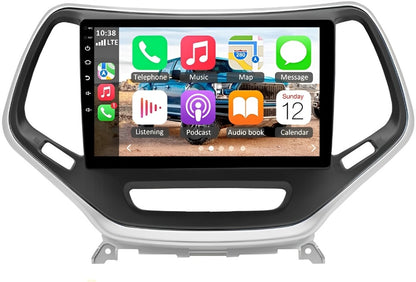 10.1" Android Car Stereo for Jeep Cherokee 2015–2018 / Sport 2016 – Wireless CarPlay & Android Auto, GPS, WiFi, DSP Audio