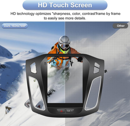 CarpartsX 12-18 Ford Focus Android 13 car navigation 9.7 inches (vertical screen with buttons) built-in Carplay + Android auto / 2 + 32G + long license plate camera