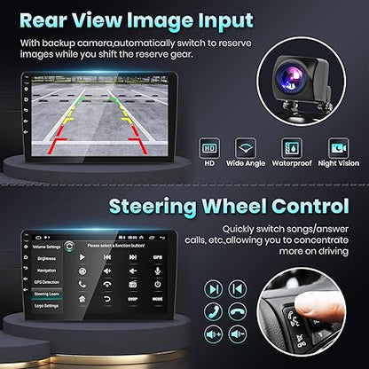 CarpartsX Car Radio Carplay for Toyota Camry 2015 2016 2017, 2G+32G Rimoody Car Stereo Android 13 10.1 Inch Touch Screen Car Radio with Android Auto GPS Navigation Bluetooth FM EQ WiFi Backup Camera