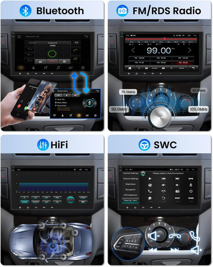 CarpartsX 8 inch Car Stereo Radio for Chevrolet GMC Sierra Yukon Chevrolet Buick Chevy Silverado, 2GB+32GB, Rimoody Android 13 CarPlay Android Auto Touch Screen GPS WiFi SWC Bluetooth FM/RDS HiFi+ AHD Backup Camera