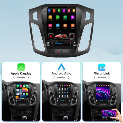 CarpartsX 12-18 Ford Focus Android 13 car navigation 9.7 inches (vertical screen with buttons) built-in Carplay + Android auto / 2 + 32G + long license plate camera