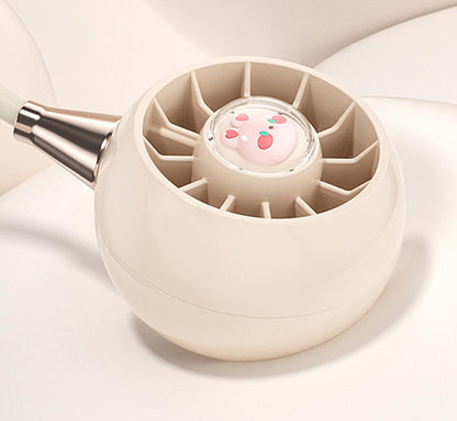 Portable Neck Fan with 3 Speeds, USB Rechargeable Hanging Neckband Fan, Quiet Mini Cooling Fan for Outdoor Travel, Students & Summer Use – Beige