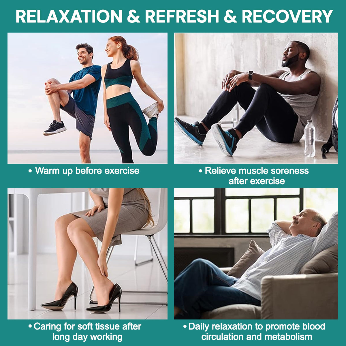 Leg Compression Massager for Circulation & Pain Relief, Foot & Calf Massage Machine with 2 Modes, 3 Intensities, Adjustable Wraps & Controller Durable Daily Lightweight