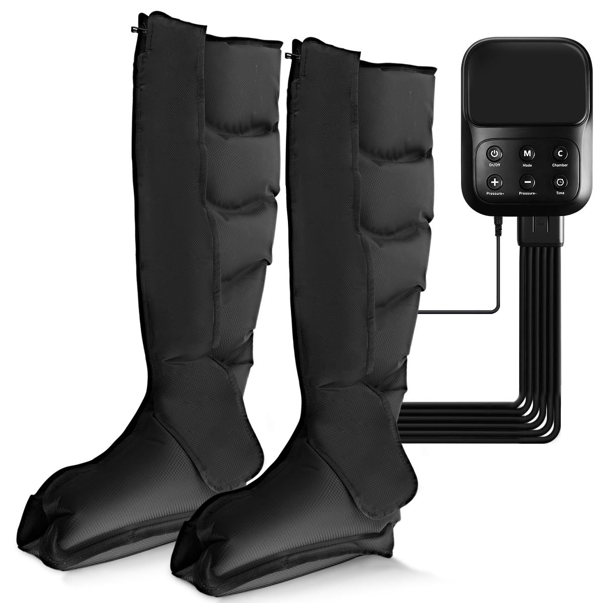 Leg Compression Massager for Circulation & Pain Relief, Foot & Calf Massage Machine with 2 Modes, 3 Intensities, Adjustable Wraps & Controller Durable Daily Lightweight