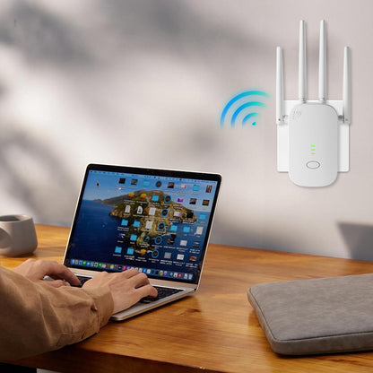 WiFi Extender 1200Mbps Signal Booster – Dual Band 5.8GHz/2.4GHz Repeater with Ethernet Port & AP Mode for Home Coverage