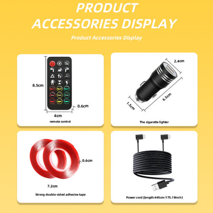 Devil Eyes for Cars, Programmable LED Car Windshield Display, Flexible LED Sign, APP/Remote Controlled Text & Animations, Waterproof Automotive Screen