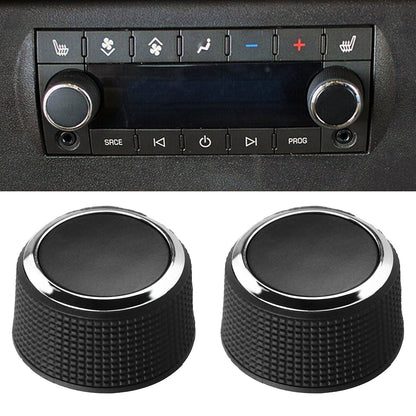 CarpartsX 2 Rear Control Knobs Audio Radio Compatible for Escalade, Enclave, Tahoe, Chevrolet, GMC 2291-2547