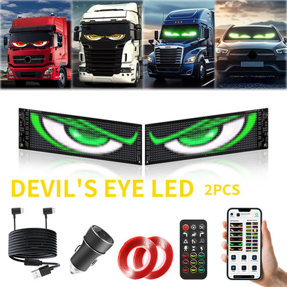 CarpartsX LED Car Sign with APP Control, DIY Text & Animation Display, USB Rechargeable Flexible Scrolling Screen for Carrs, Trucks & Storefront Windows