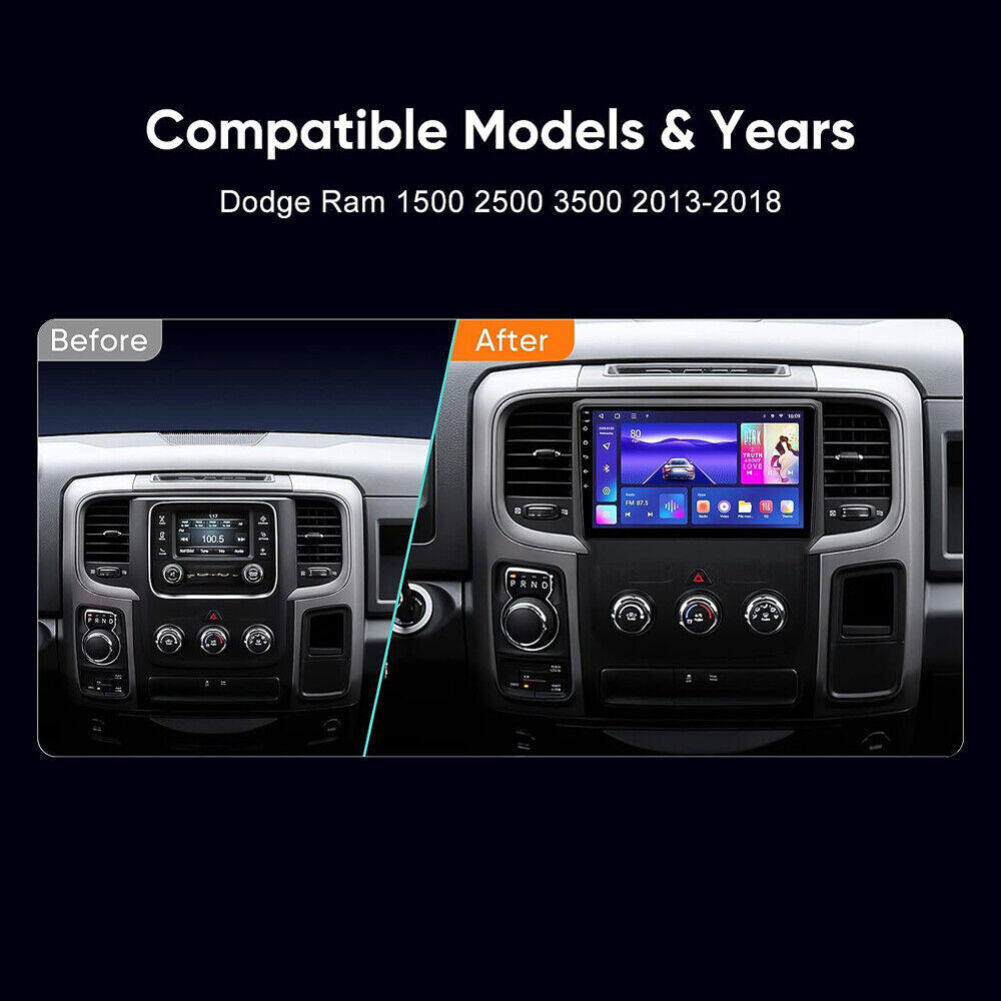 CarpartsX 2+32G Android 13 Car Stereo for Ram 1500 2500 3500 (2013–2019), 9 Inch Touchscreen Radio with CarPlay & Android Auto, Backup Camera, GPS, FM/RDS, DSP, SWC