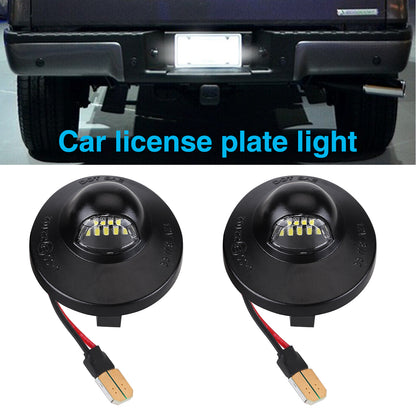 CarpartsX LED License Plate Lights for Ford F150, F250, F350 Super Duty, Pickup Trucks, 9 LED White Light, Pack of 2